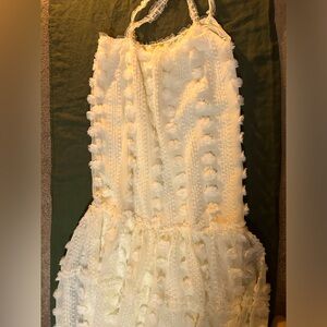 Lovely White Flower Maxi Dress.